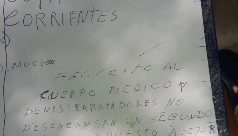 Corrientes: el emotivo mensaje de un paciente que pasó por el Hospital de Campaña