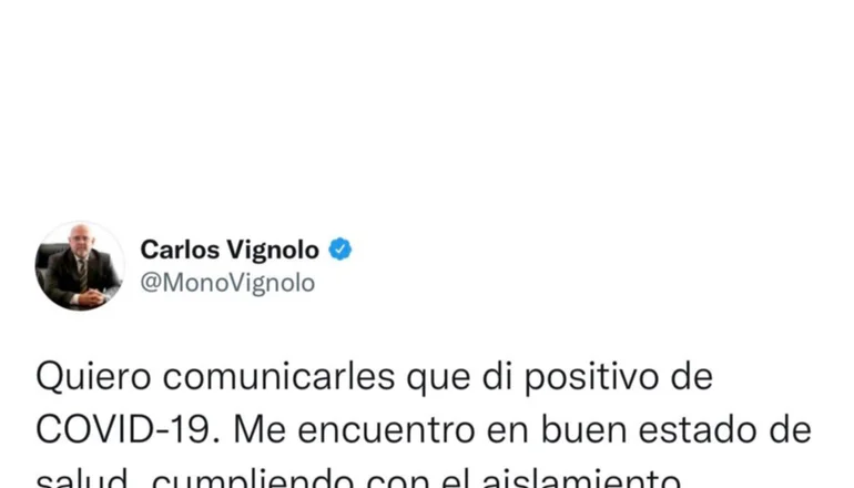 El ministro Vignolo anunció que se contagió covid