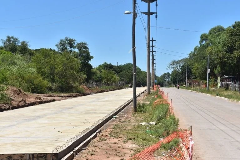 Corrientes: así avanza la pavimentación de la segunda vía de la avenida Santa Catalina