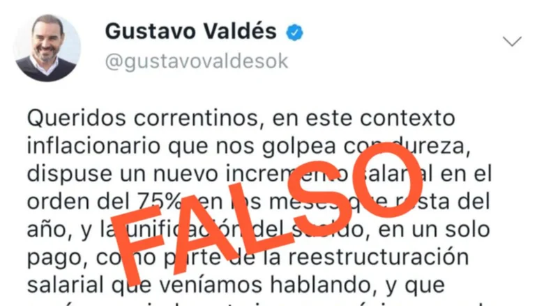 Fake news: desmienten un supuesto aumento salarial para estatales correntinos